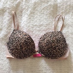 Cheetah print push up bra